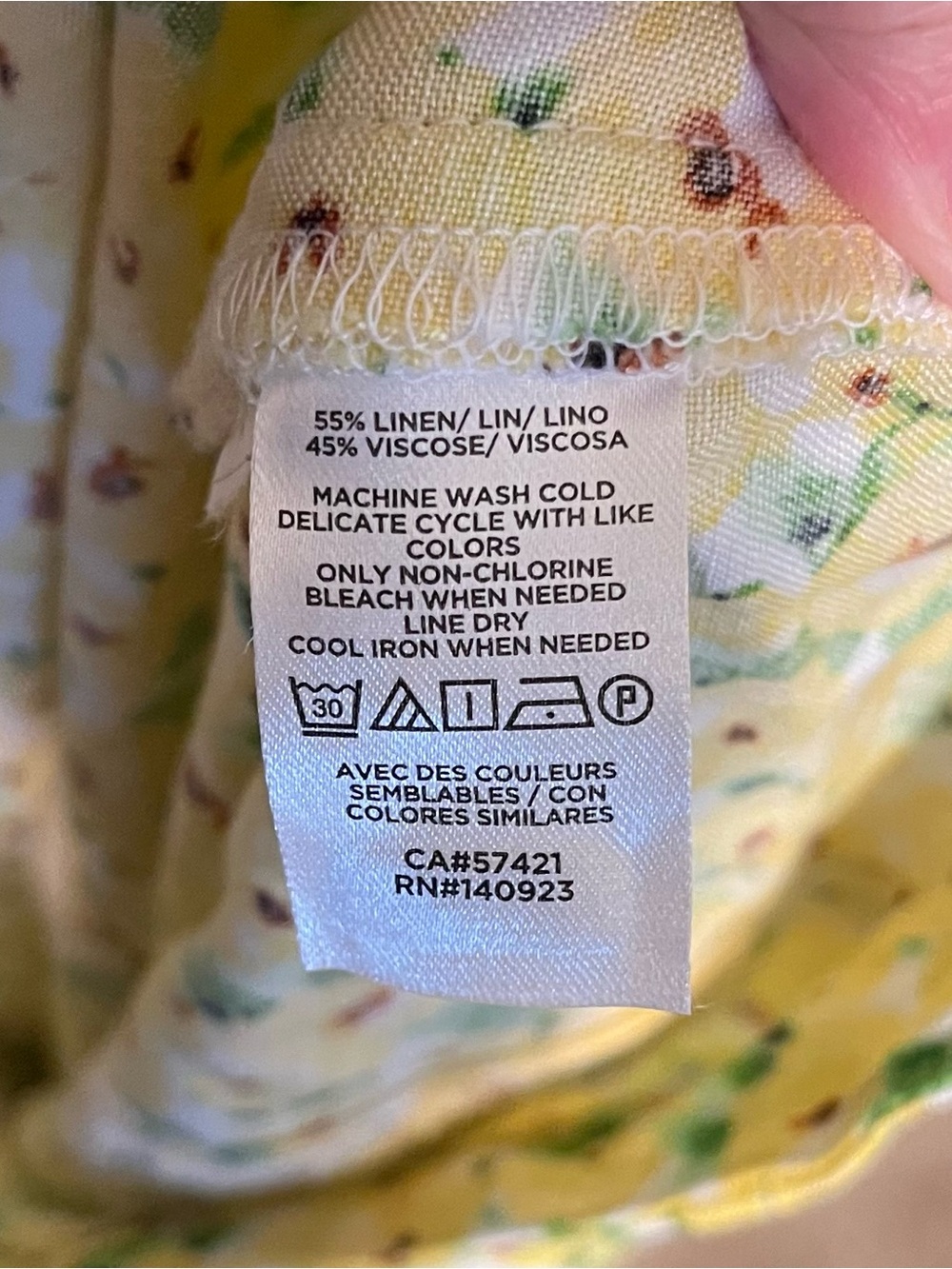 Yellow Flowered Loft MIDI A-line Skirt - Size 10 - Picture 6 of 9